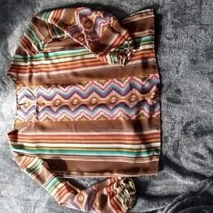 Stetson sheer southwest blouse